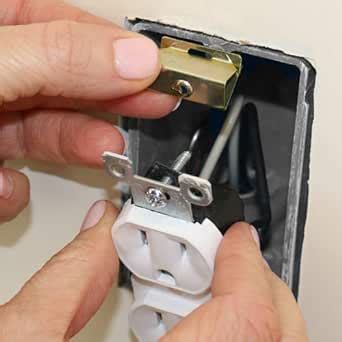 electrical wall box repair clips|broken electrical outlet box.